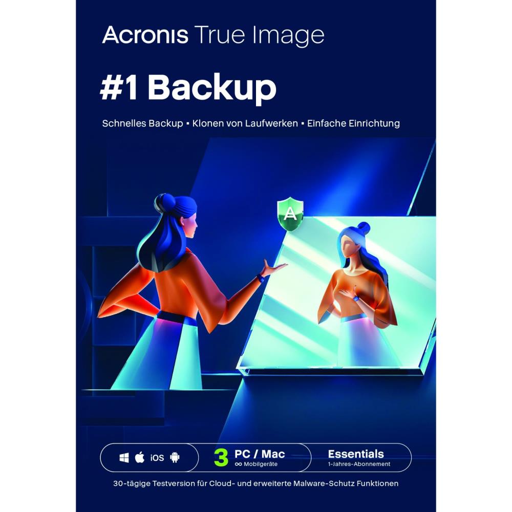 Acronis True Image Essentials (3 Device - 1 Jahr) ESD