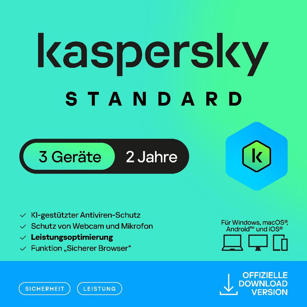 Kaspersky Standard (3 Device - 2 Jahre) ESD