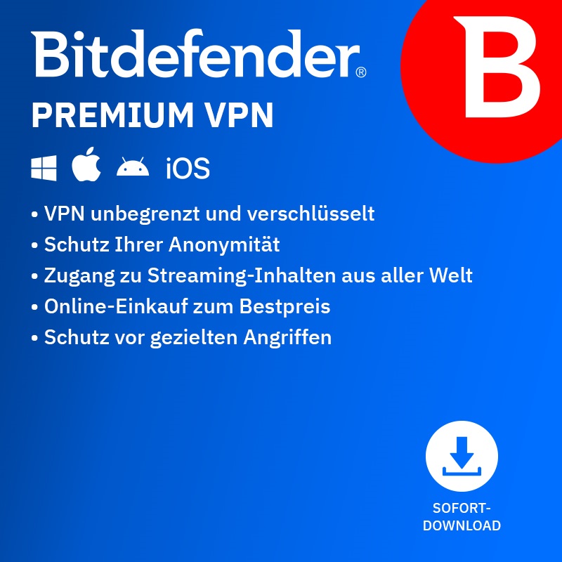 Bitdefender Premium VPN (10 Devices - 1 Year) DACH ESD