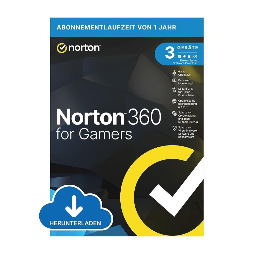 Norton 360 ABO + VPN inkl. 50GB for Gamers (3 Device - 1 Jahr) ESD